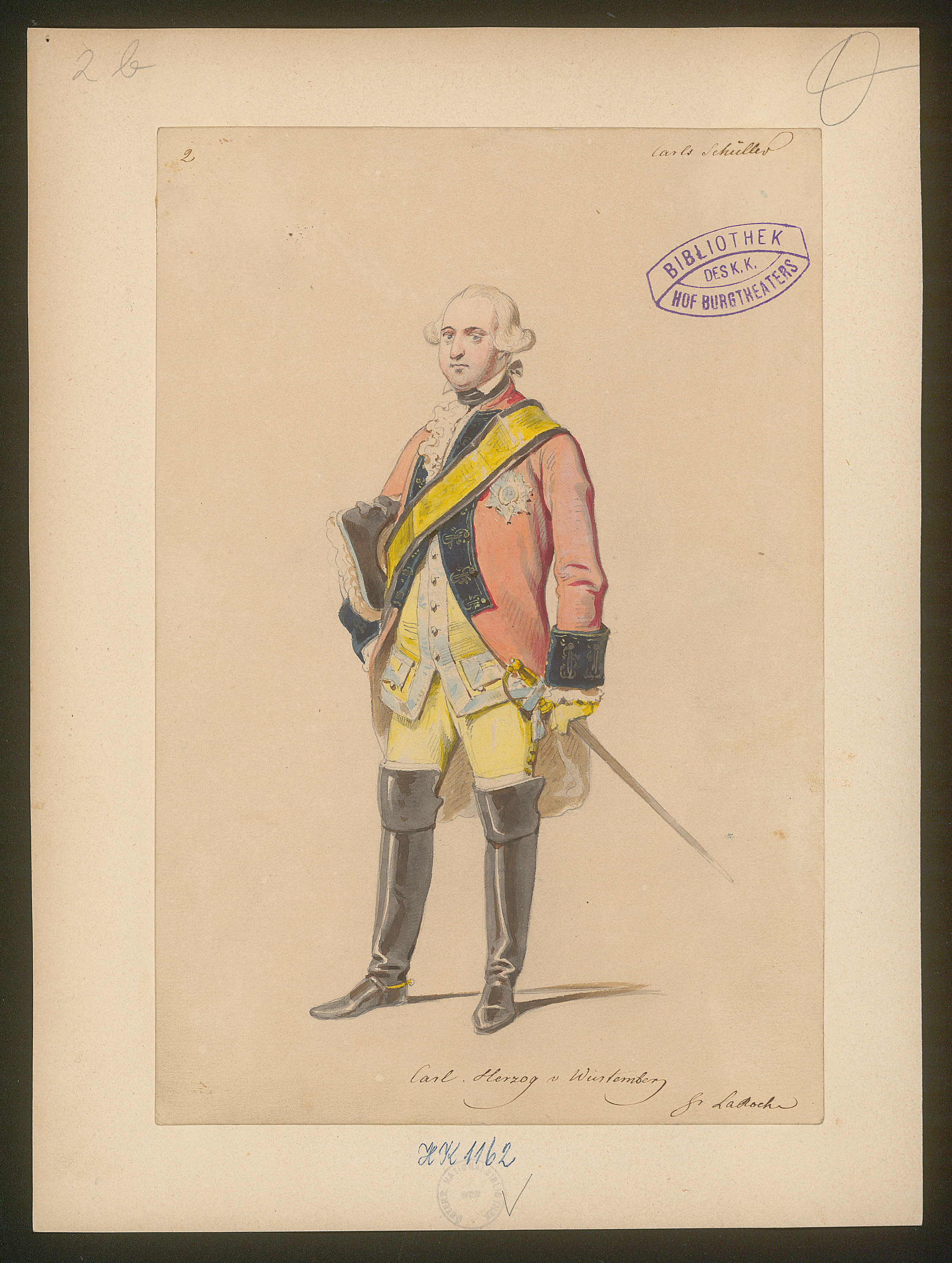 Die Karlsschüler, Titel der Serie: Figurinen des k.k. Hof-Burgtheaters