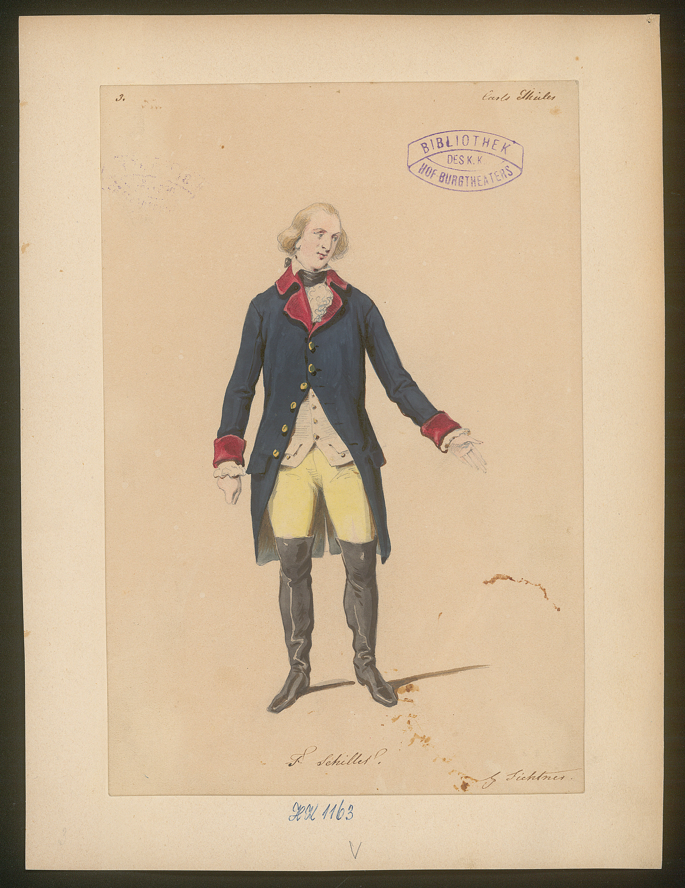 Die Karlsschüler, Titel der Serie: Figurinen des k.k. Hof-Burgtheaters