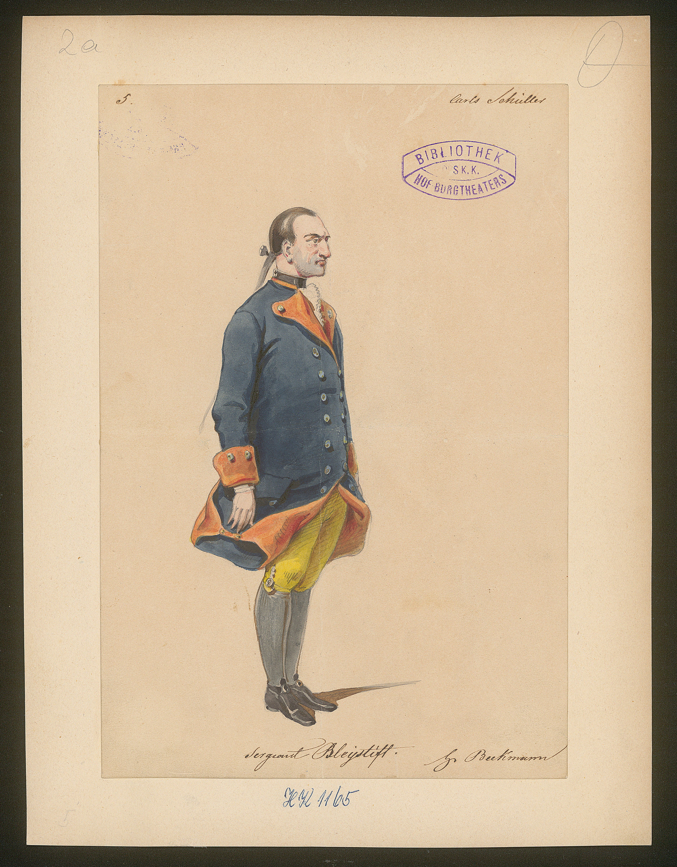 Die Karlsschüler, Titel der Serie: Figurinen des k.k. Hof-Burgtheaters