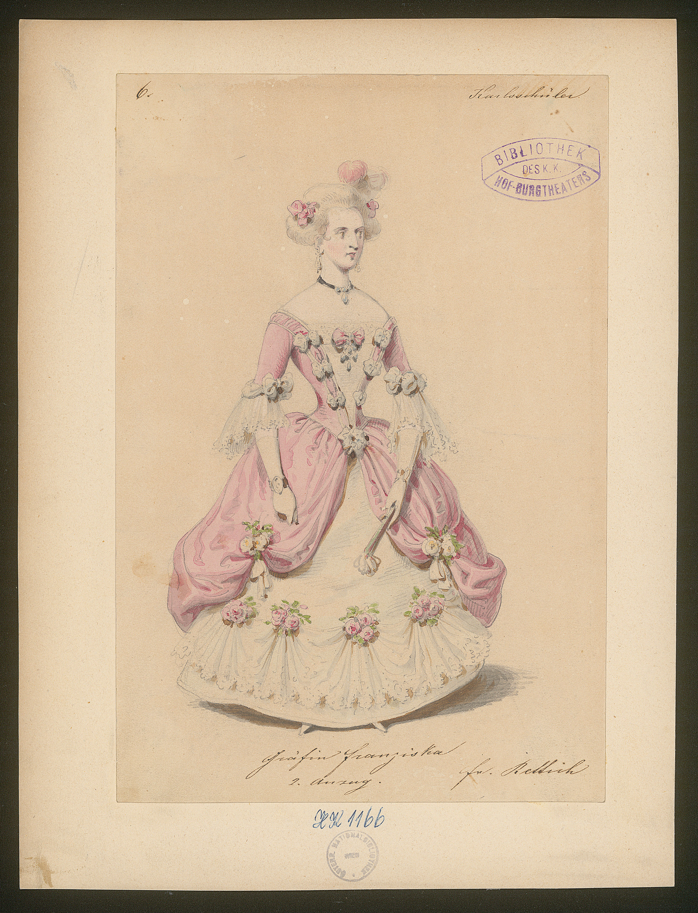 Die Karlsschüler, Titel der Serie: Figurinen des k.k. Hof-Burgtheaters