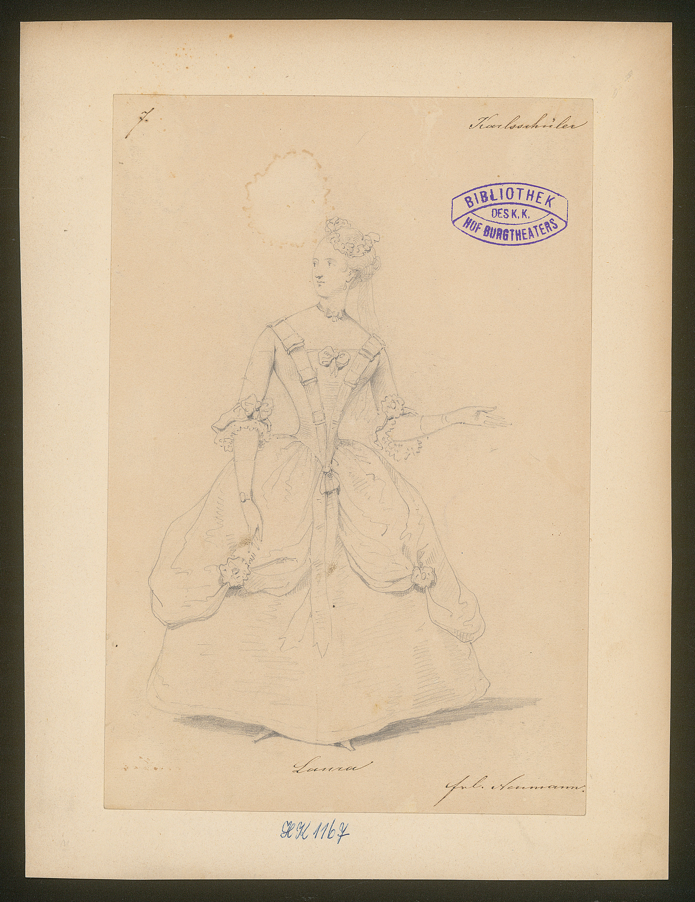 Die Karlsschüler, Titel der Serie: Figurinen des k.k. Hof-Burgtheaters