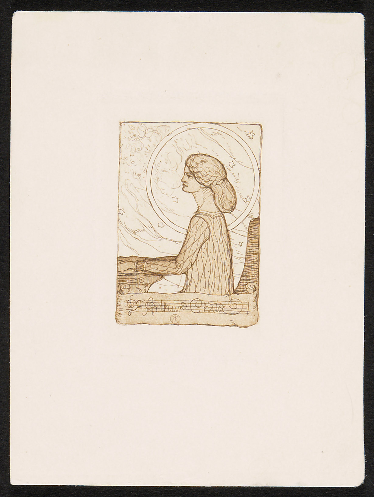 Exlibris Arthur Chitz, Titel in Vorlageform: Exlibris Dr. Arthur Chitz