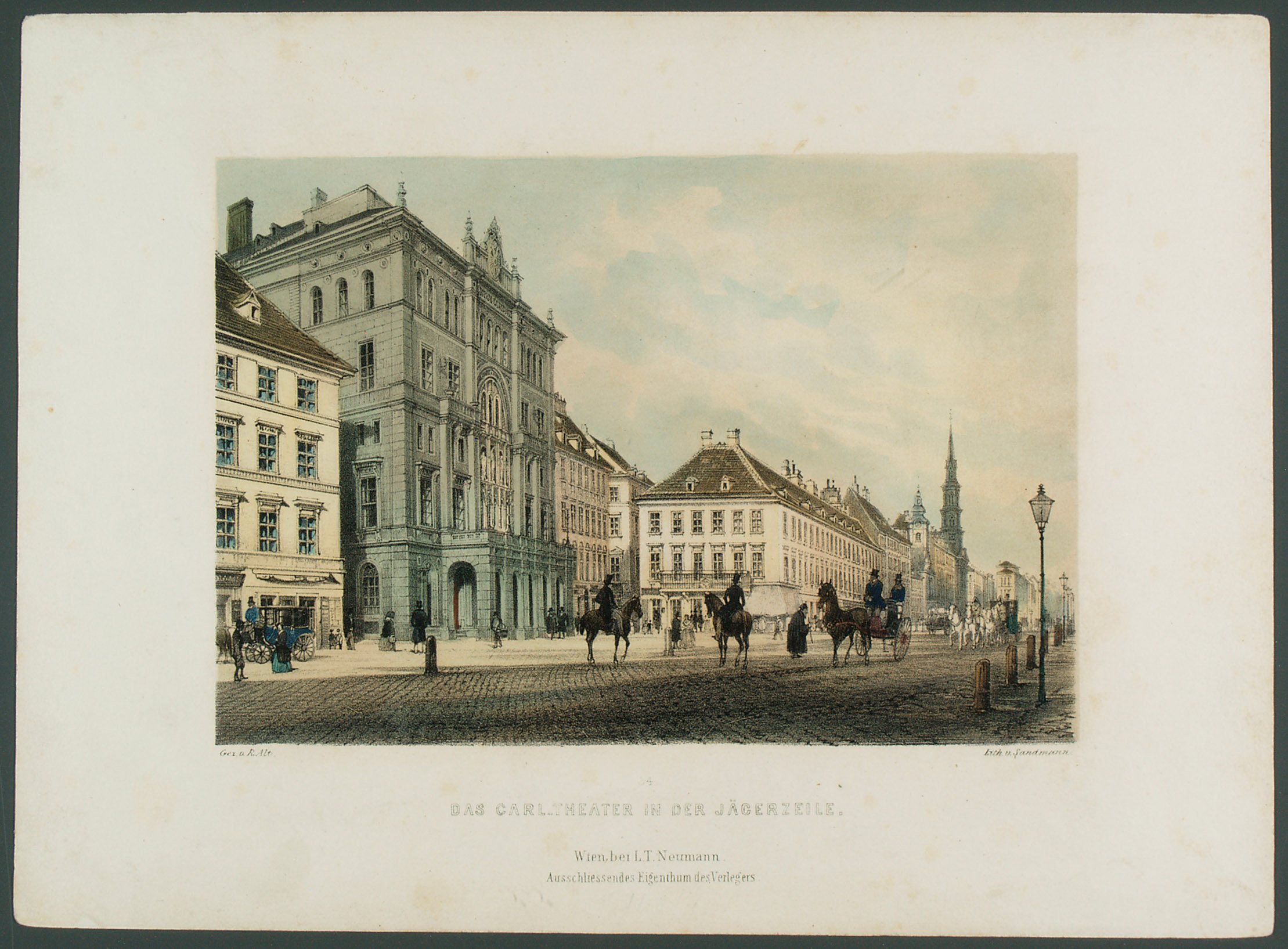 Wien, Carltheater, Titel in Vorlageform: Das Carltheater in der Jägerzeile