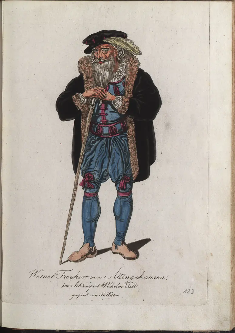 Wilhelm Tell, Titel der Serie: Auswahl schöner Costumes für Theater- und Ball-Anzüge