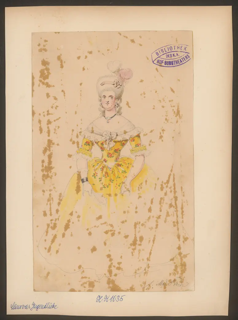 Canovas Jugendliebe, Titel der Serie: Figurinen des k.k. Hof-Burgtheaters