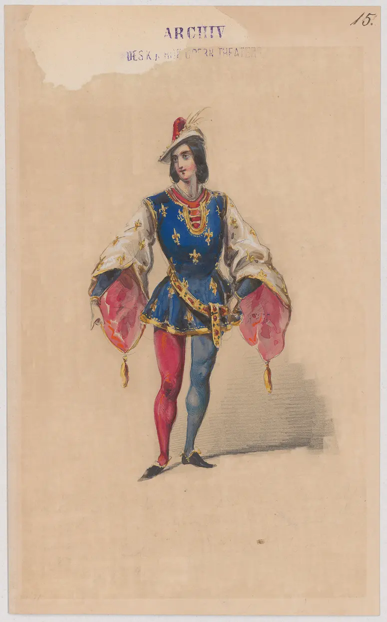 Euryanthe, Titel der Serie: Figurinen des k.k. Hofoperntheaters