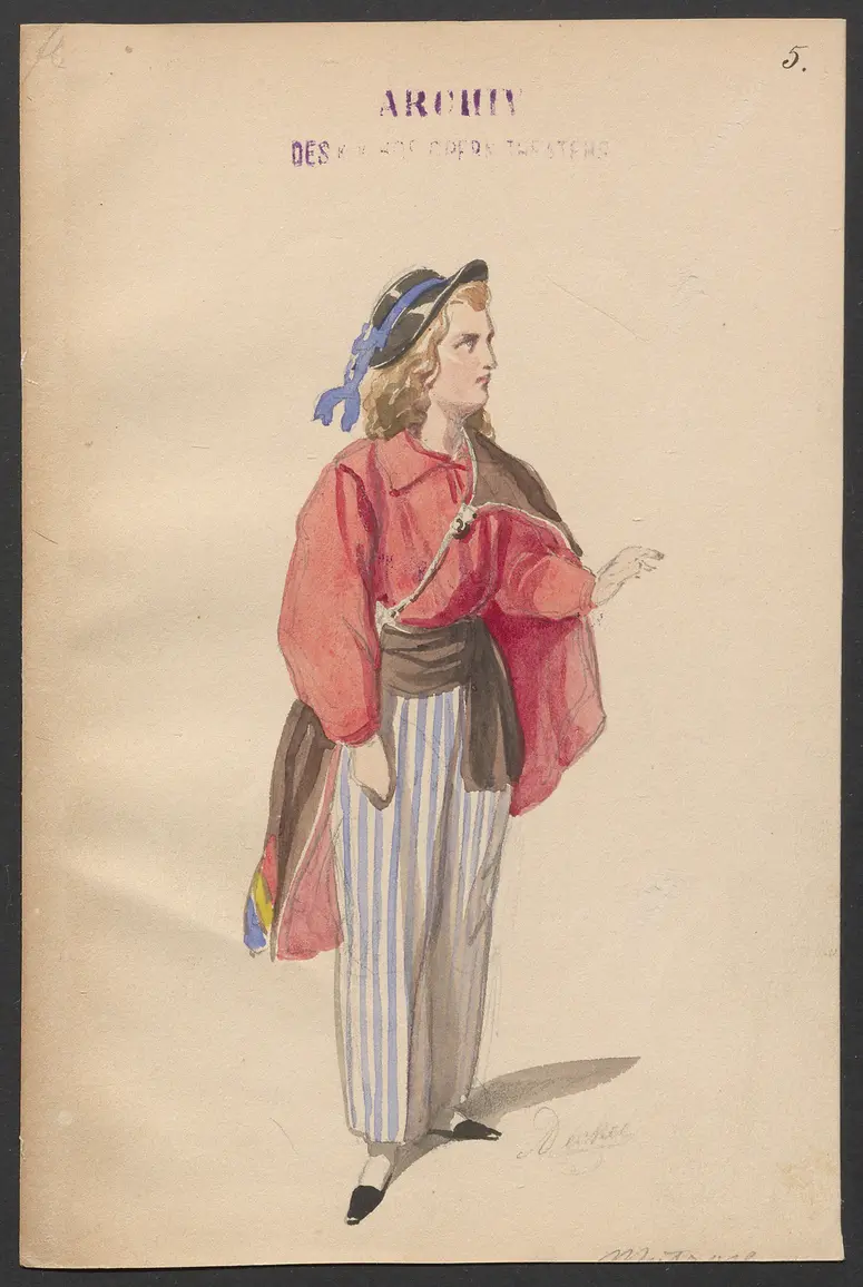 Ein Maskenball, Originaltitel: Un ballo in maschera, Titel der Serie: Figurinen des k.k. Hofoperntheaters