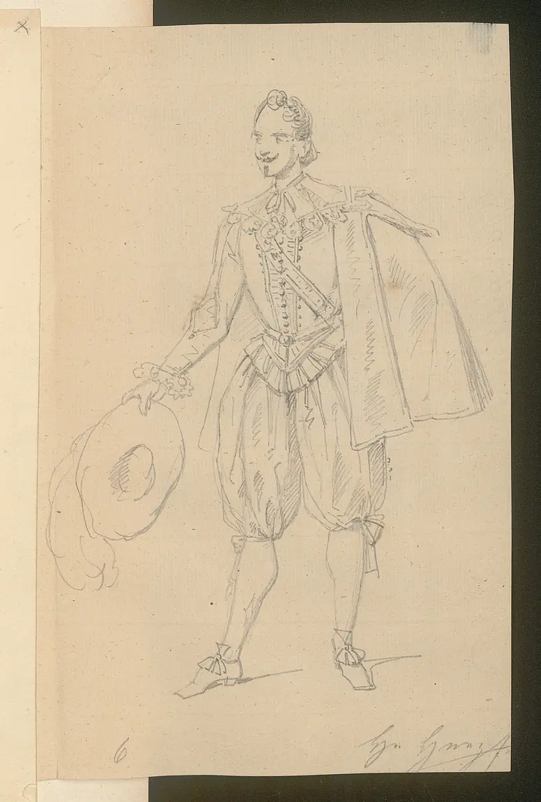 Die Königin von sechzehn Jahren, Originaltitel: Christine ou la Reine de seize ans, Titel der Serie: Figurinen des k.k. Hof-Burgtheaters