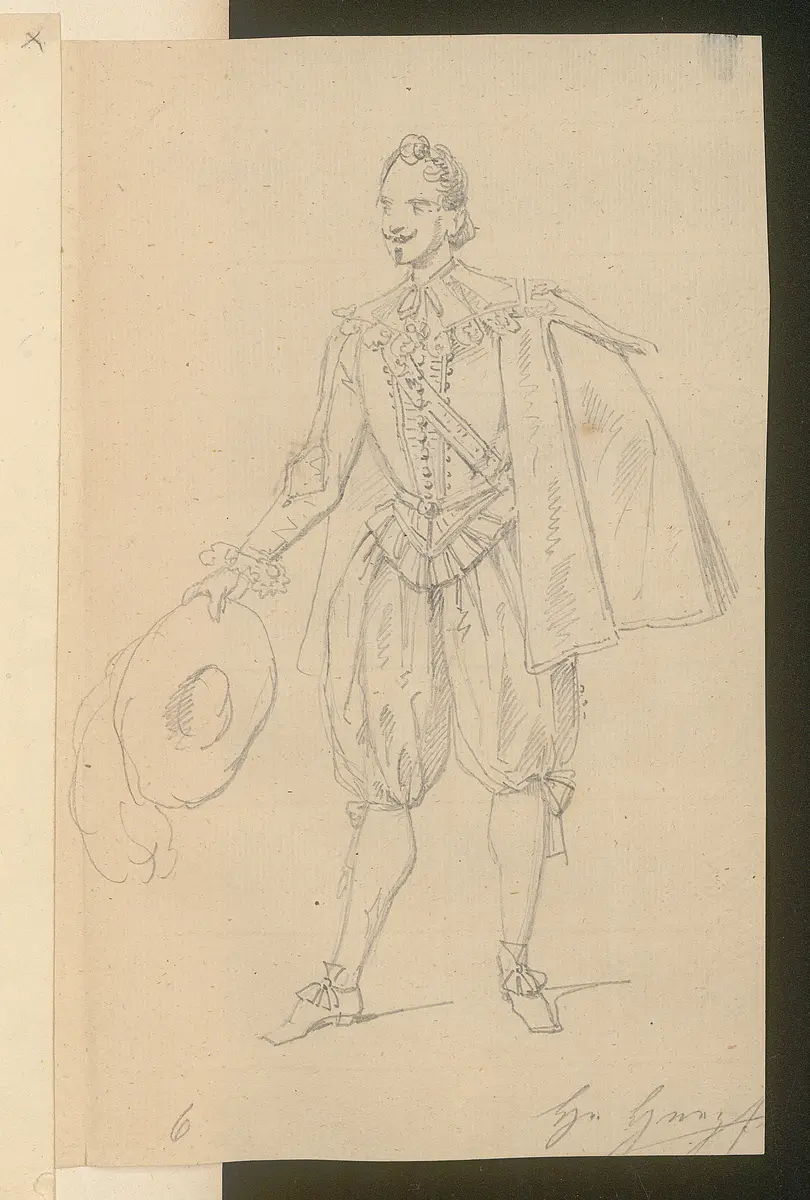 Die Königin von sechzehn Jahren, Originaltitel: Christine ou la Reine de seize ans, Titel der Serie: Figurinen des k.k. Hof-Burgtheaters