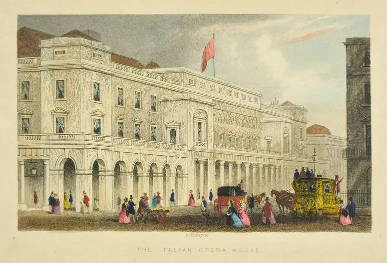 London, Her Majesty's Theatre, Haymarket, Weiterer Titel: London, Queen's Theatre, Haymarket, Weiterer Titel: London, King's Theatre, Haymarket, Weiterer Titel: London, His Majesty's Theatre, Haymarket, Weiterer Titel: London, Italian Opera House, Haymarket, Titel in Vorlageform: The Italian Opera House