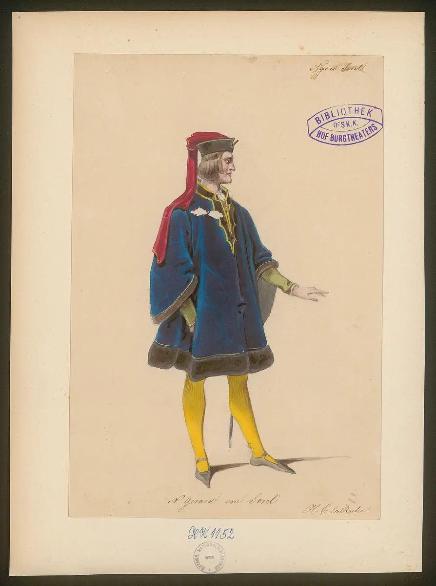 Agnes Sorel, Titel der Serie: Figurinen des k.k. Hof-Burgtheaters
