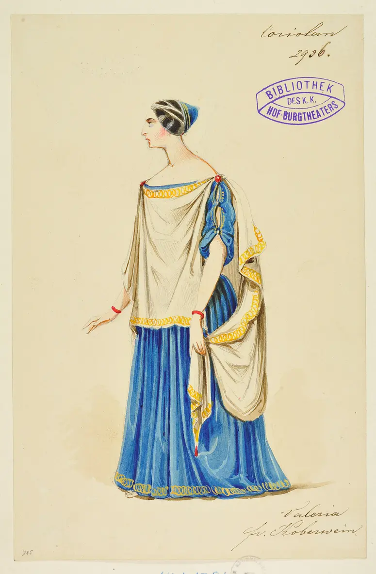 Coriolanus, Titel der Serie: Figurinen des k.k. Hof-Burgtheaters