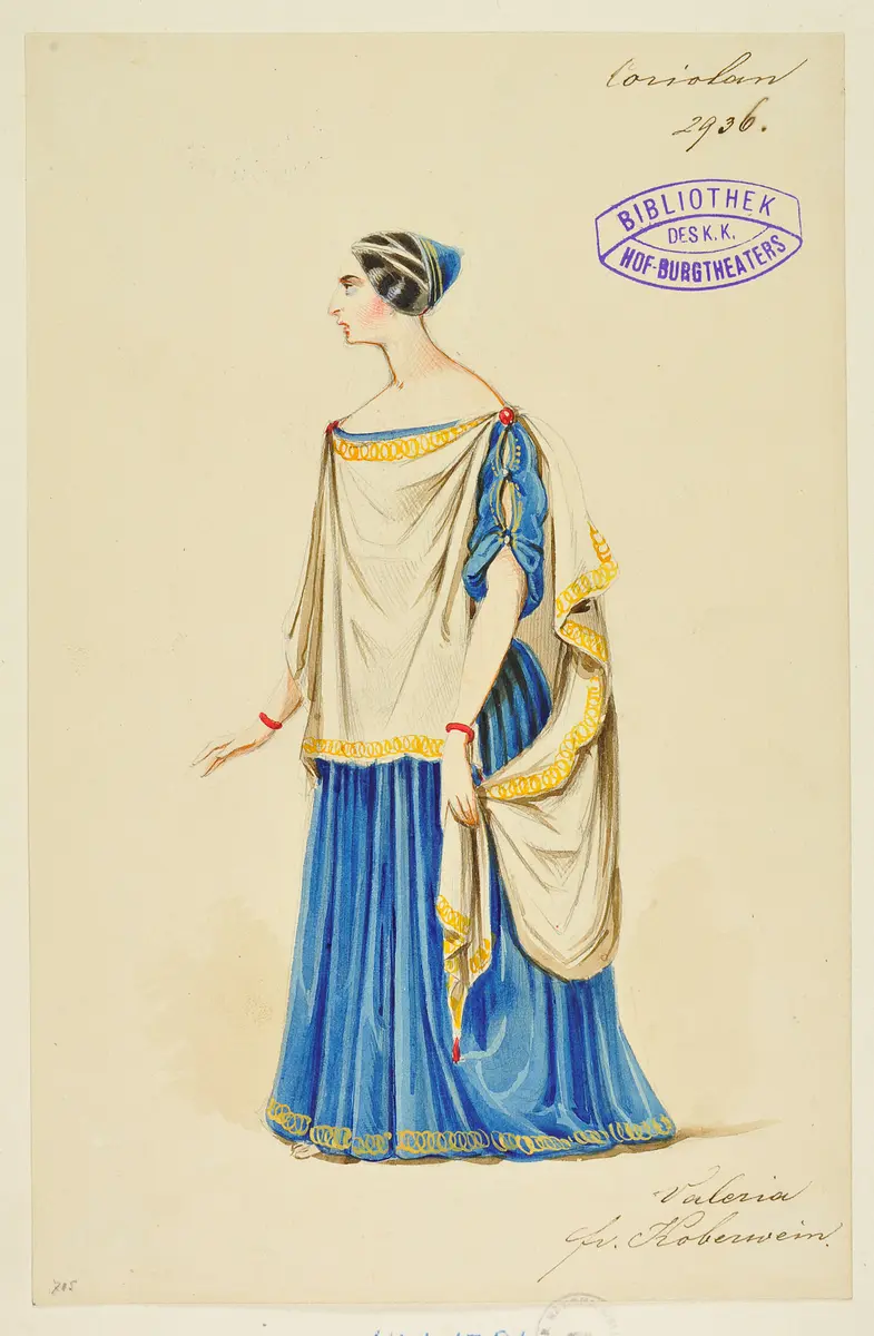 Coriolanus, Titel der Serie: Figurinen des k.k. Hof-Burgtheaters