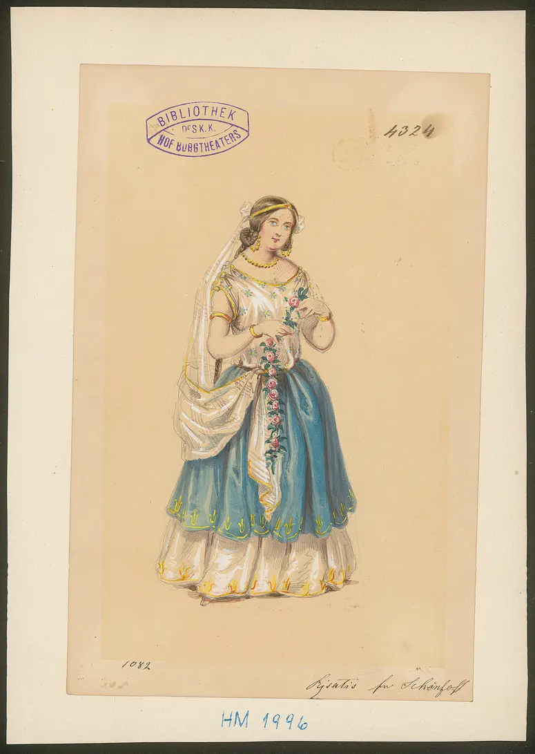 Alexander und Darius, Titel der Serie: Figurinen des k.k. Hof-Burgtheaters