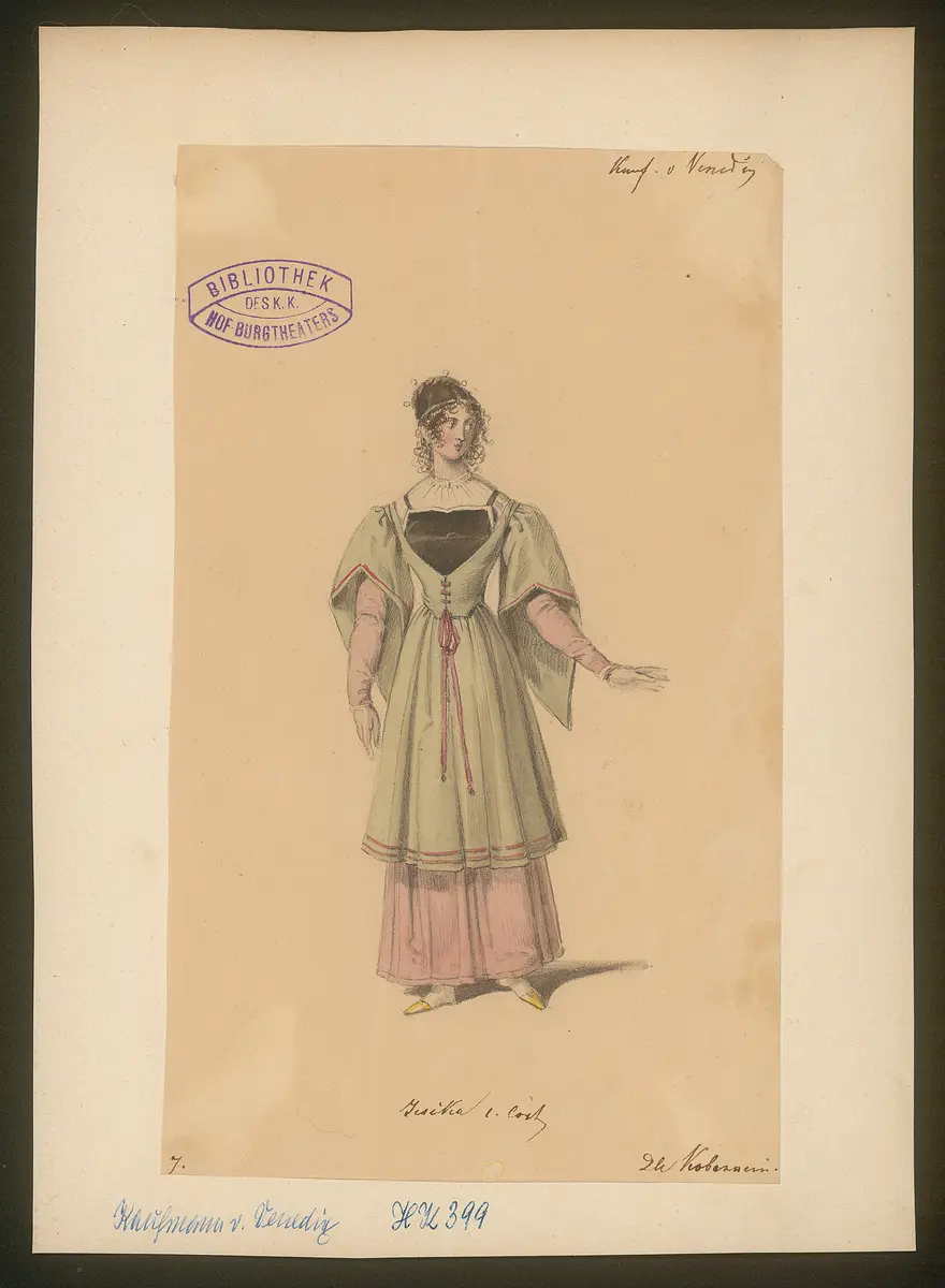 Der Kaufmann von Venedig, Originaltitel: The Merchant of Venice, Titel der Serie: Figurinen des k.k. Hof-Burgtheaters