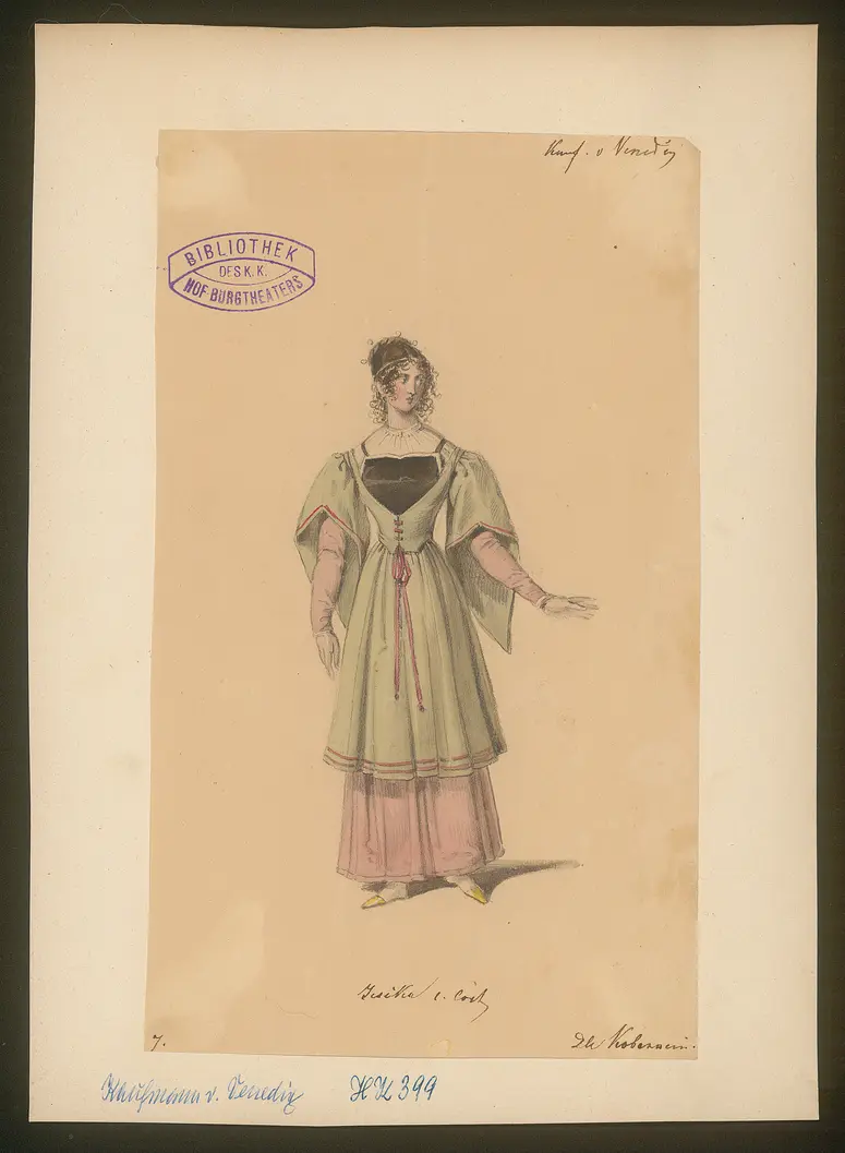 Der Kaufmann von Venedig, Originaltitel: The Merchant of Venice, Titel der Serie: Figurinen des k.k. Hof-Burgtheaters