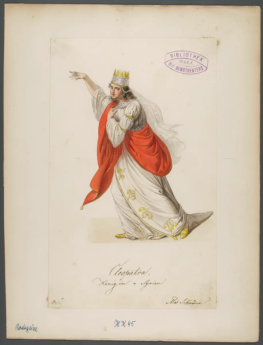 Rodogüne, Alternativtitel: Rodogüne, Prinzessin der Parther, Originaltitel: Rodogune princesse des Parthes, Titel der Serie: Figurinen des k.k. Hof-Burgtheaters