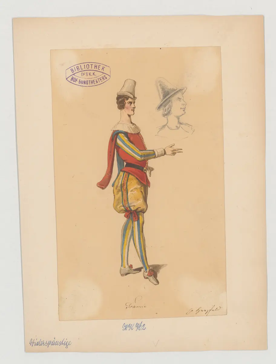 Der Widerspenstigen Zähmung, Originaltitel: The Taming of the Shrew, Titel der Serie: Figurinen des k.k. Hof-Burgtheaters