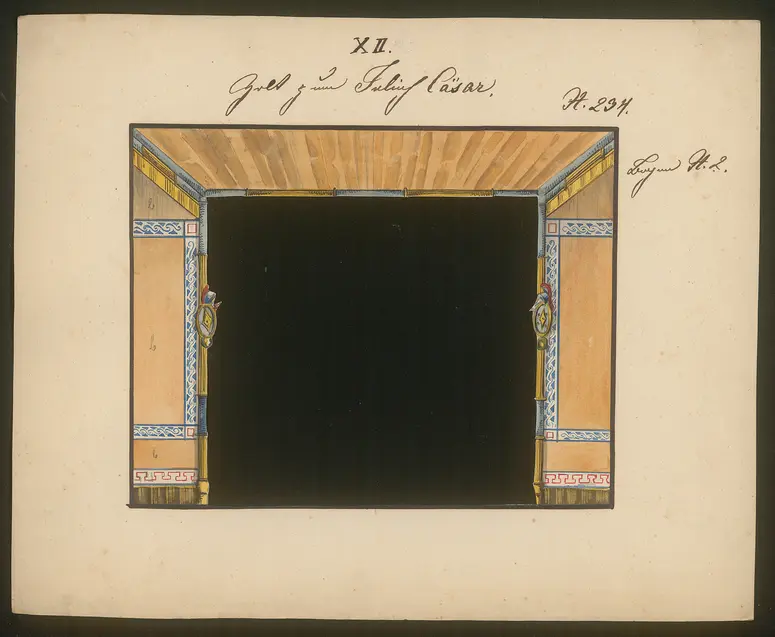 Julius Cäsar, Titel der Serie: Dekorationsfundus der Hoftheater (Altbestand aus der ersten Hälfte des 19. Jh.)