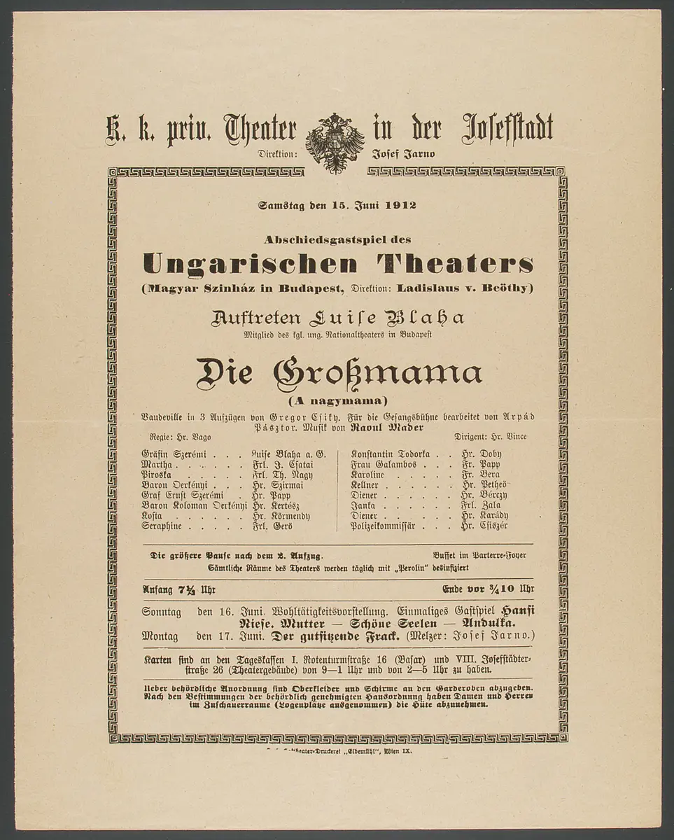 Die Großmama, Originaltitel: A nagymama