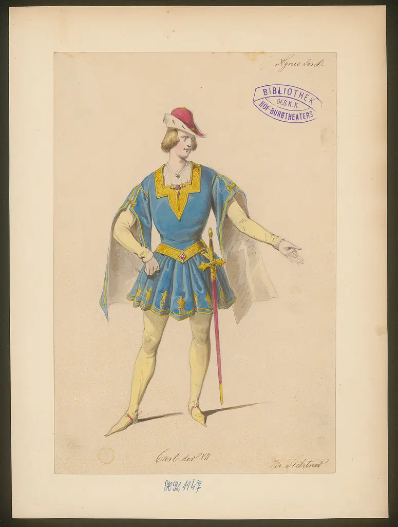 Agnes Sorel, Titel der Serie: Figurinen des k.k. Hof-Burgtheaters