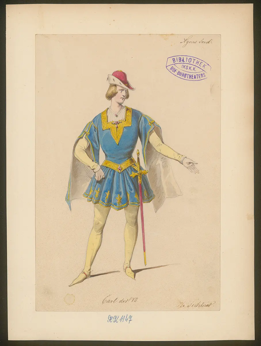 Agnes Sorel, Titel der Serie: Figurinen des k.k. Hof-Burgtheaters