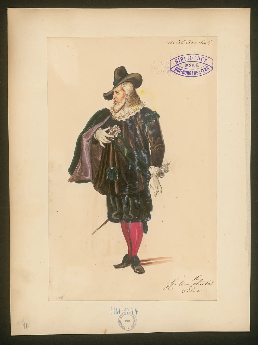 Uriel Acosta, Titel der Serie: Figurinen des k.k. Hof-Burgtheaters