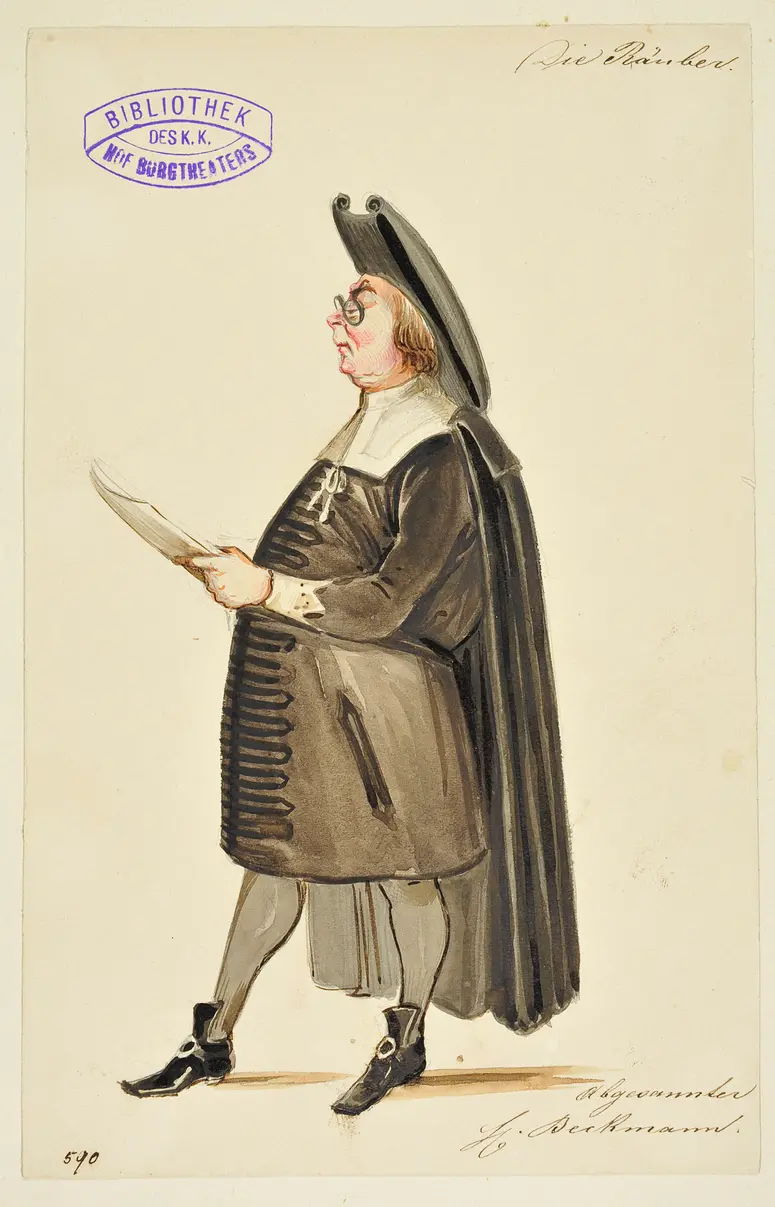 Die Räuber, Titel der Serie: Figurinen des k.k. Hof-Burgtheaters