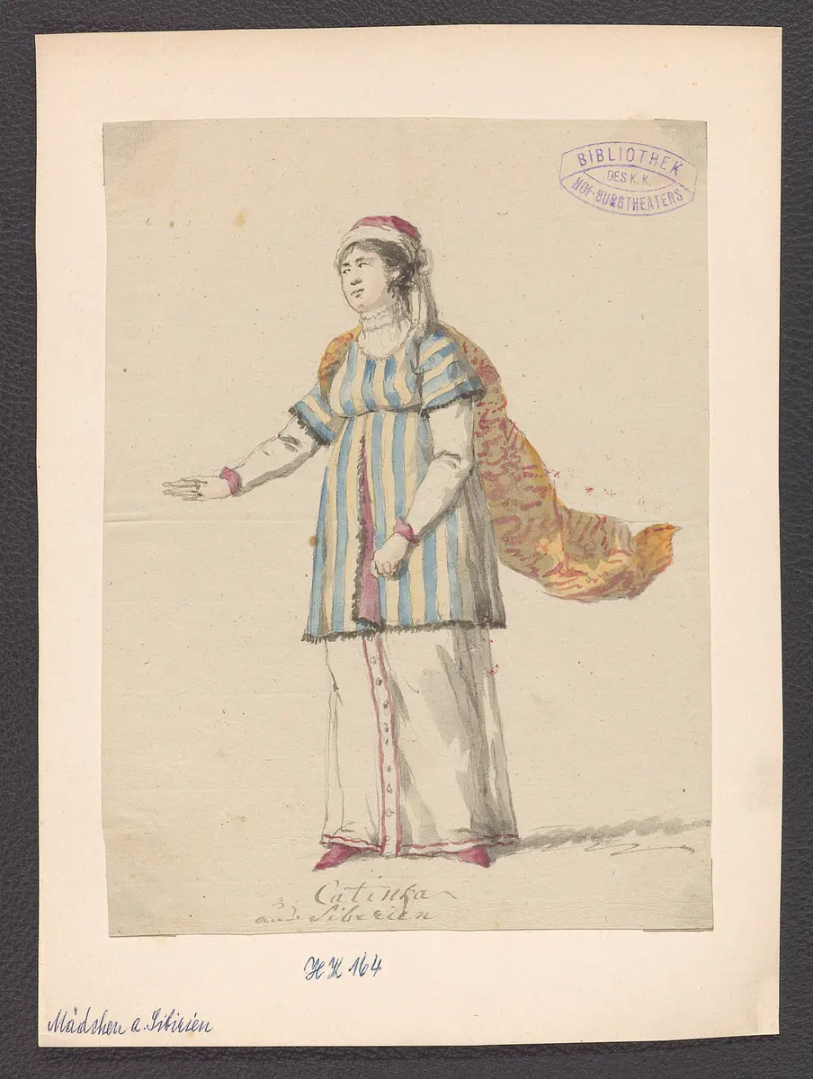 Das Mädchen aus Sibirien, Titel der Serie: Figurinen des k.k. Hof-Burgtheaters