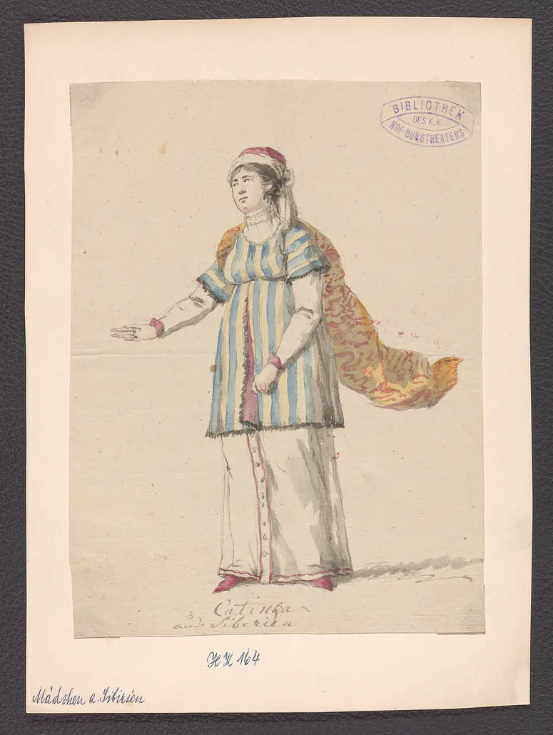 Das Mädchen aus Sibirien, Titel der Serie: Figurinen des k.k. Hof-Burgtheaters