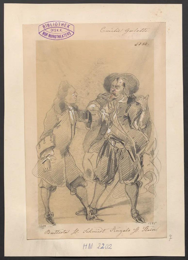 Emilia Galotti, Titel der Serie: Figurinen des k.k. Hof-Burgtheaters