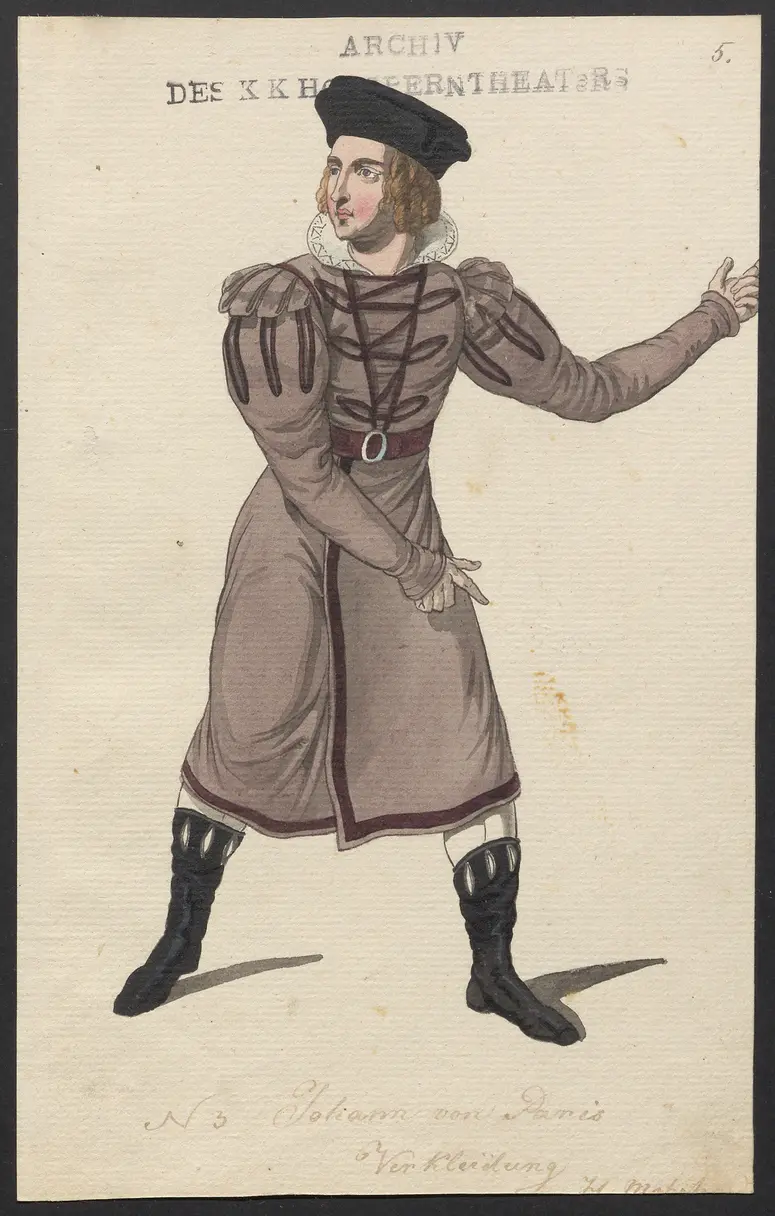 Johann von Paris, Originaltitel: Jean de Paris, Titel der Serie: Figurinen des k.k. Hofoperntheaters