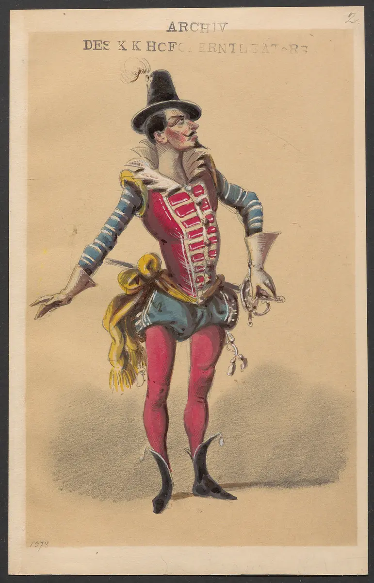 Das goldene Pferd, Titel der Serie: Figurinen des k.k. Hofoperntheaters
