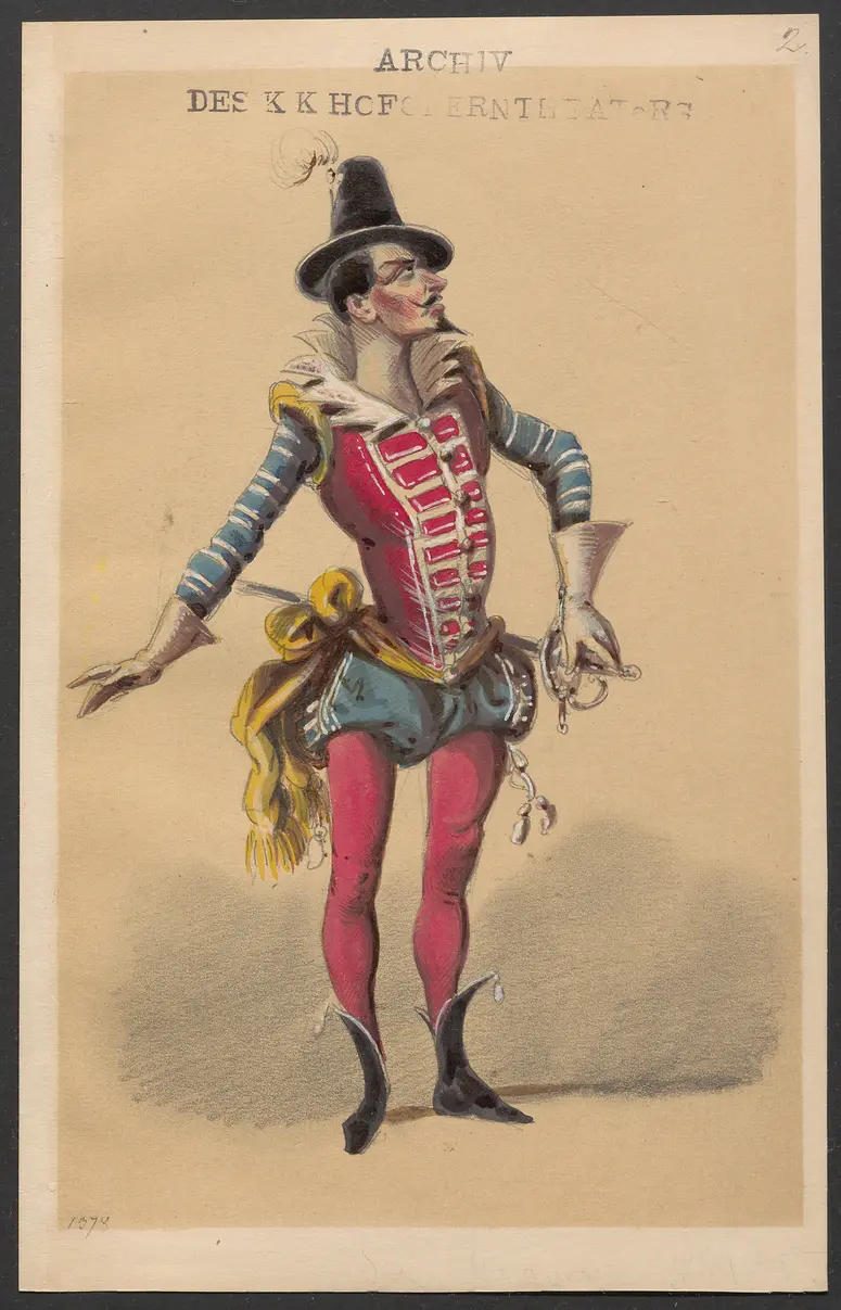Das goldene Pferd, Titel der Serie: Figurinen des k.k. Hofoperntheaters