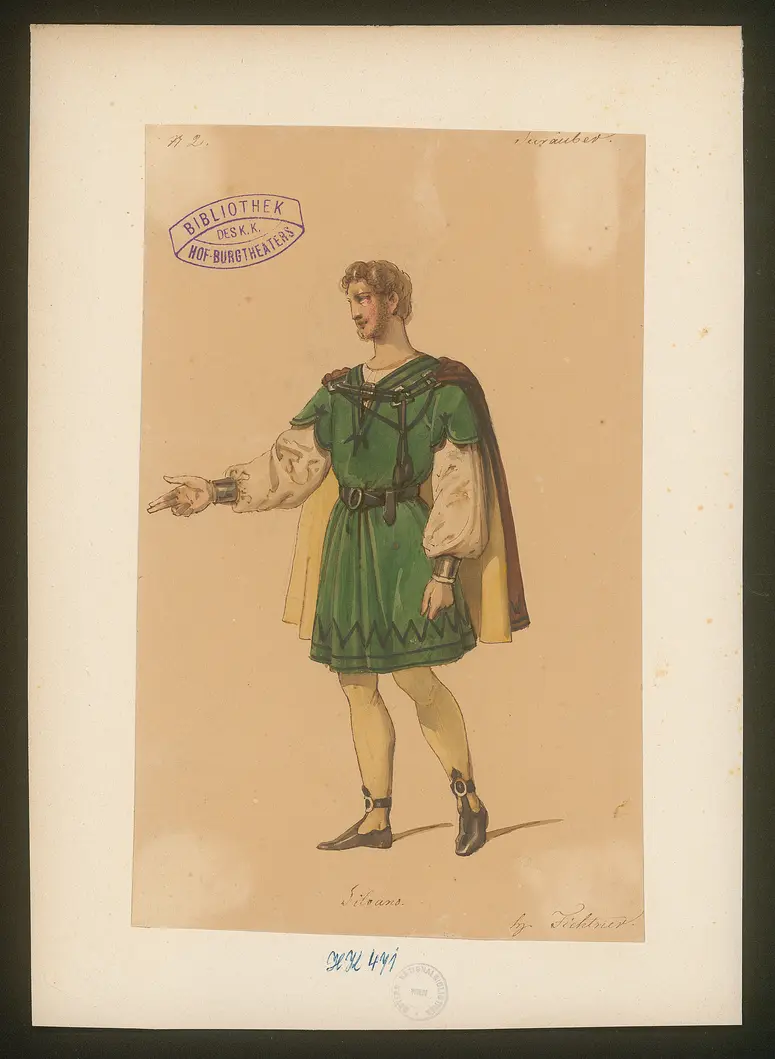 Die Seeräuber, Titel der Serie: Figurinen des k.k. Hof-Burgtheaters