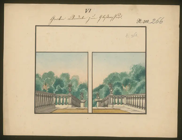 Das Glas Wasser, Alternativtitel: Ursachen und Wirkungen, Titel der Serie: Dekorationsfundus der Hoftheater (Altbestand aus der ersten Hälfte des 19. Jh.)