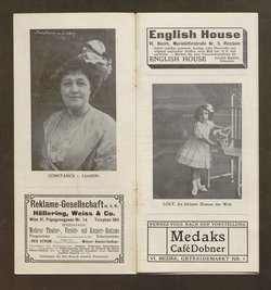 Kabarett Fledermaus, Titel in Vorlageform: Fledermaus 1911-12, Verweis auf Stücktitel: Das Viereck, Verweis auf Stücktitel: Das Wartehäuschen