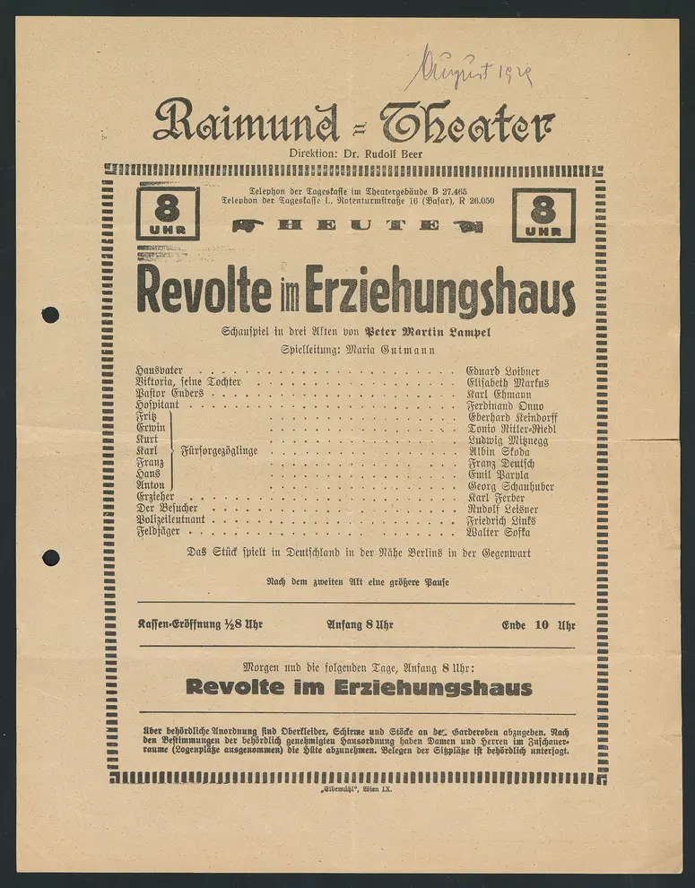 Revolte im Erziehungshaus