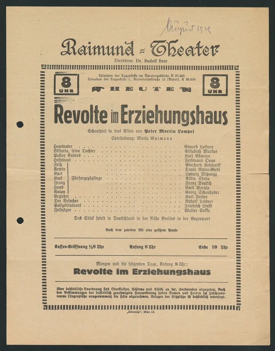 Revolte im Erziehungshaus