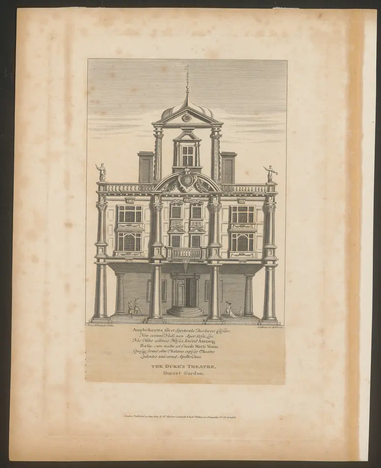 London, Dorset Garden Theatre, Alternativtitel: London, Duke`s Theatre, Titel der Serie: Londina Illustrata