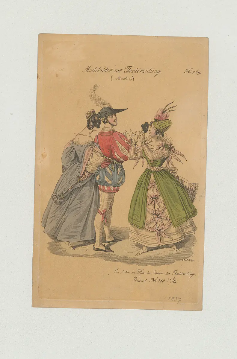 Modebilder zur Theaterzeitung, Name der Zeitschrift: Wiener Theaterzeitung