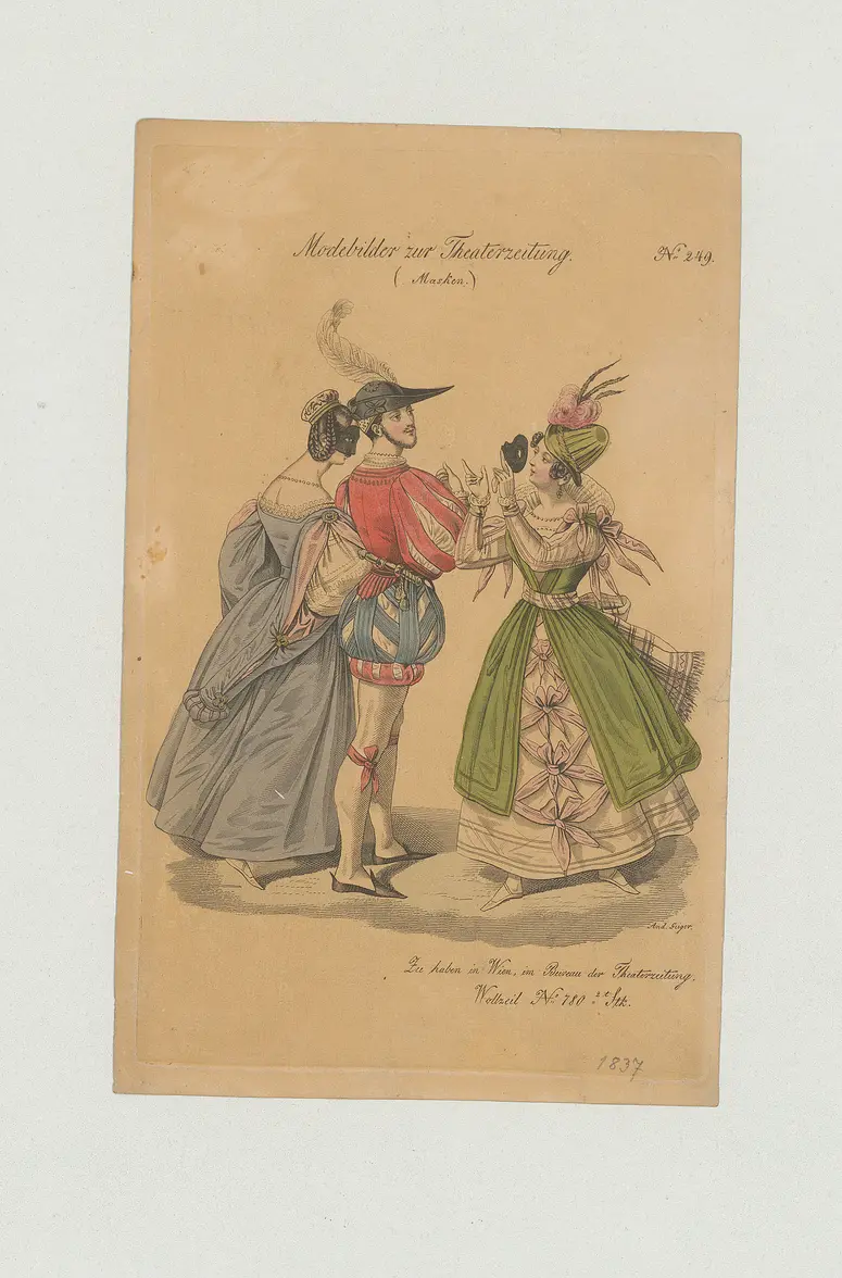 Modebilder zur Theaterzeitung, Name der Zeitschrift: Wiener Theaterzeitung