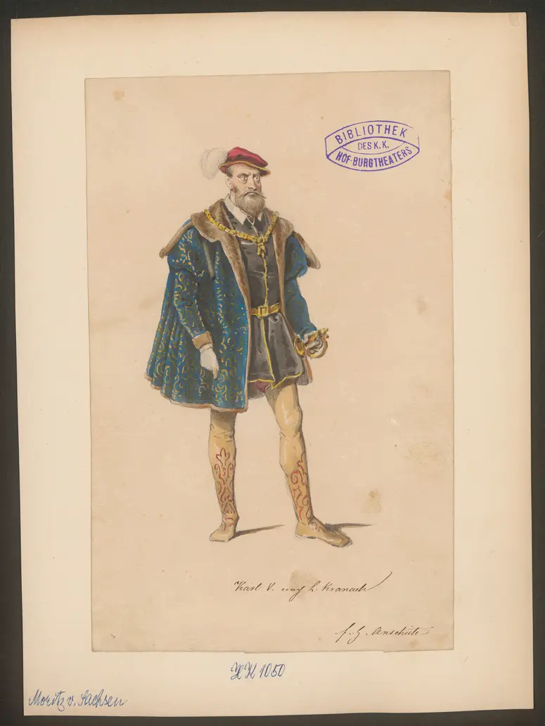 Moritz von Sachsen, Titel der Serie: Figurinen des k.k. Hof-Burgtheaters