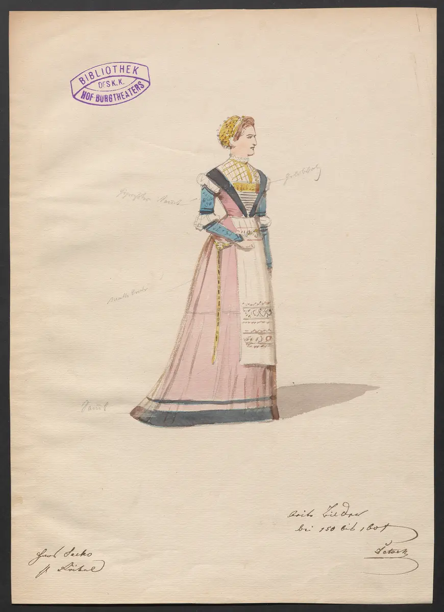 Hans Sachs, Titel der Serie: Figurinen des k.k. Hof-Burgtheaters