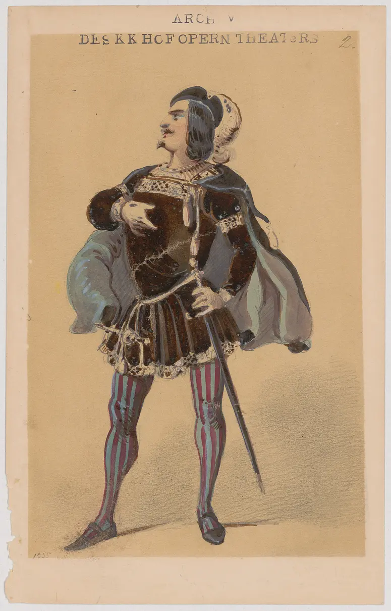 Lucrezia Borgia, Titel der Serie: Figurinen des k.k. Hofoperntheaters