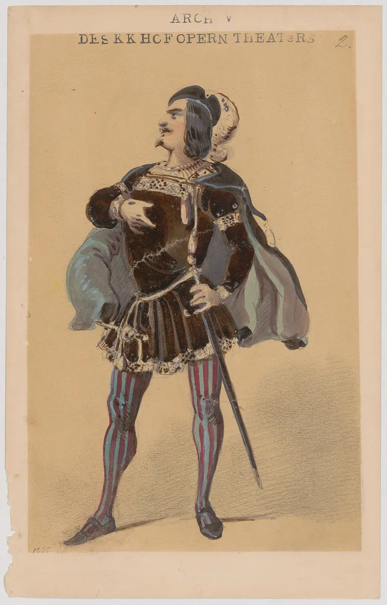 Lucrezia Borgia, Titel der Serie: Figurinen des k.k. Hofoperntheaters