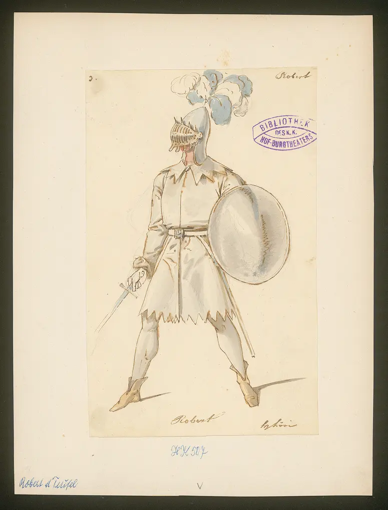 Robert der Teufel, Titel der Serie: Figurinen des k.k. Hof-Burgtheaters