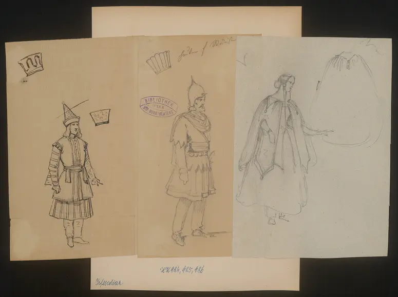 Isfendiar, Titel der Serie: Figurinen des k.k. Hof-Burgtheaters