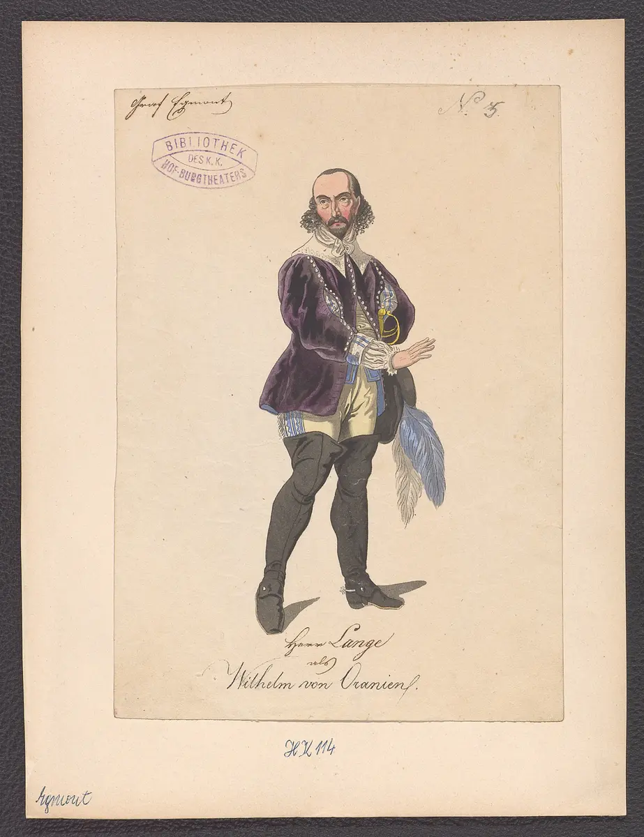 Egmont, Titel der Serie: Figurinen des k.k. Hof-Burgtheaters