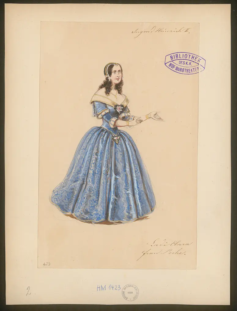 Die Jugend Heinrichs des Fünften, Originaltitel: La jeunesse d'Henri V, Titel der Serie: Figurinen des k.k. Hof-Burgtheaters